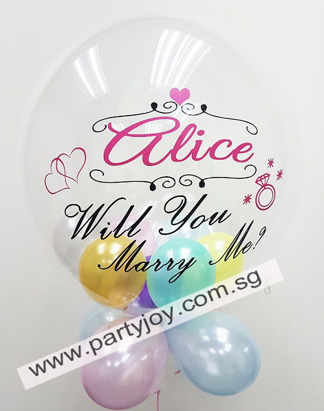 Proposal Customised Print On Bubble Balloon